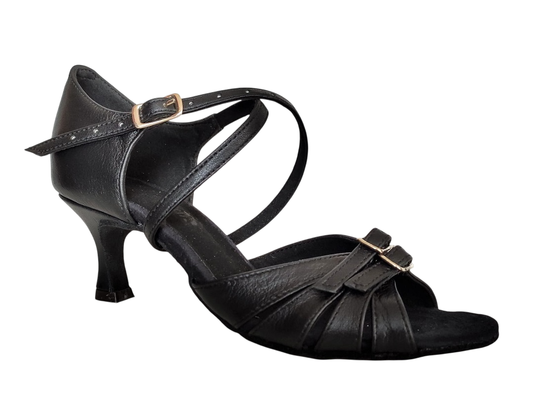 Картинка Туфли женские Dancemaster 161 кожа чёрная каблук 5 см  от магазина Линия Танца