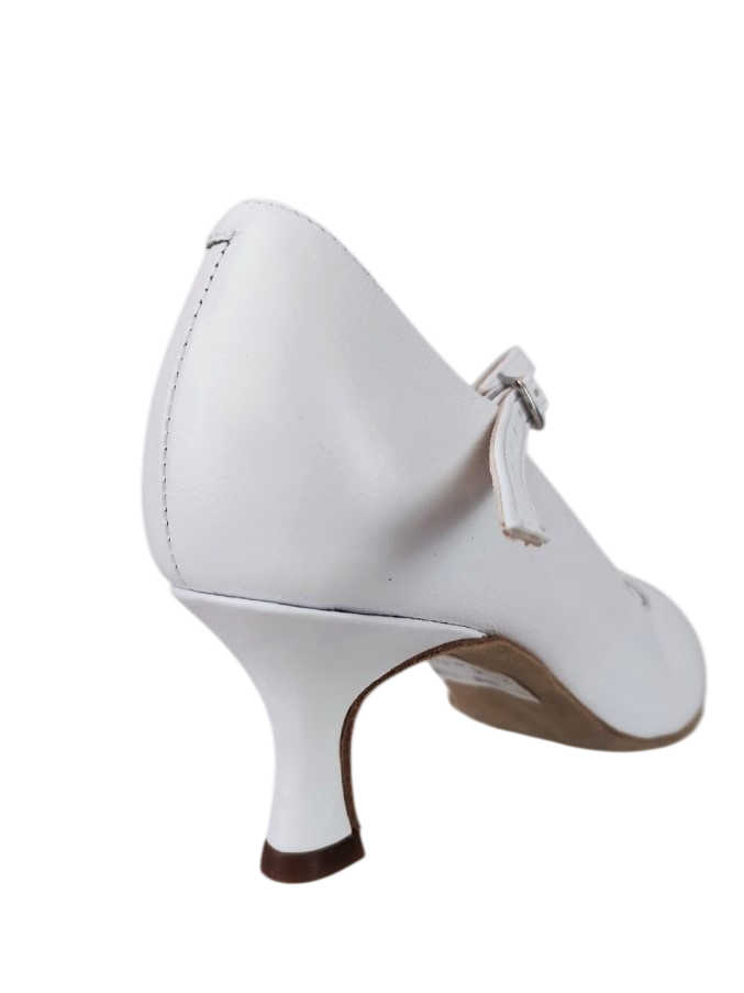 Картинка Туфли женские Dancemaster 011d кожа белая каблук 5 см  от магазина Линия Танца