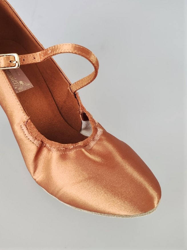 Туфли для танцев Dancemaster 011d, сатин 13, каблук 5 см клёш, стандарт