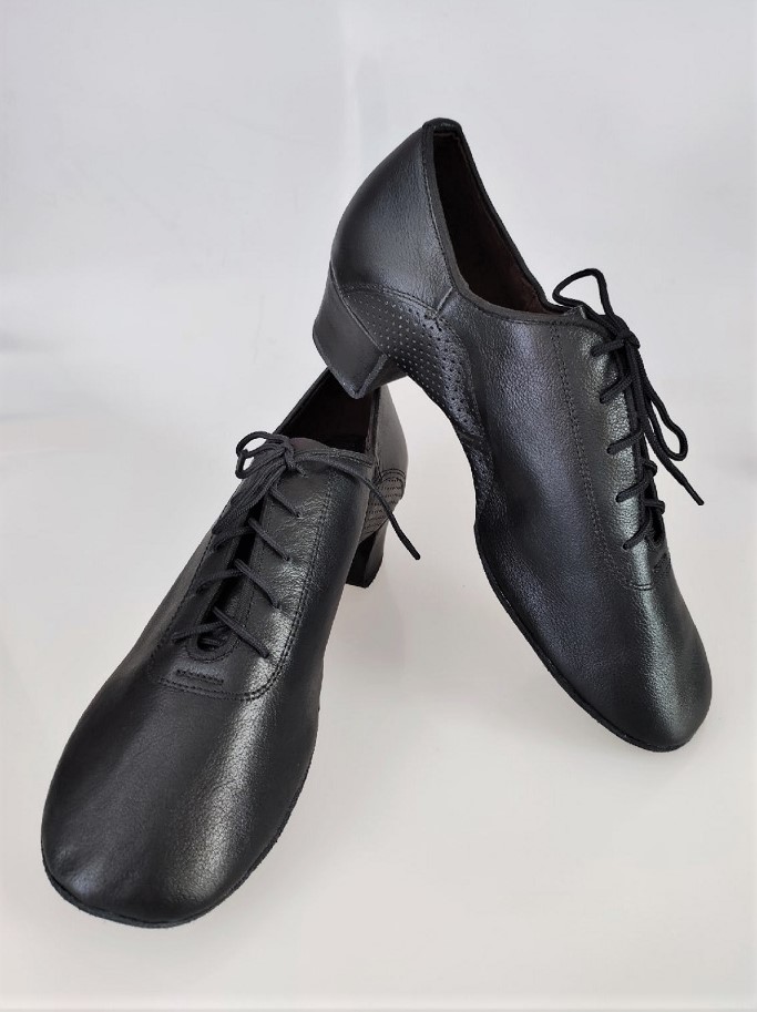 Картинка Туфли для танцев Dancemaster 450, кожа черная, латина, мужские РАСПРОДАЖА от магазина Линия Танца