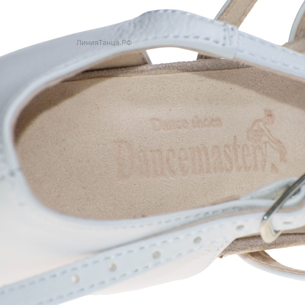 Картинка Туфли рейтинговые Dancemaster 161kd кожа белая от магазина Линия Танца