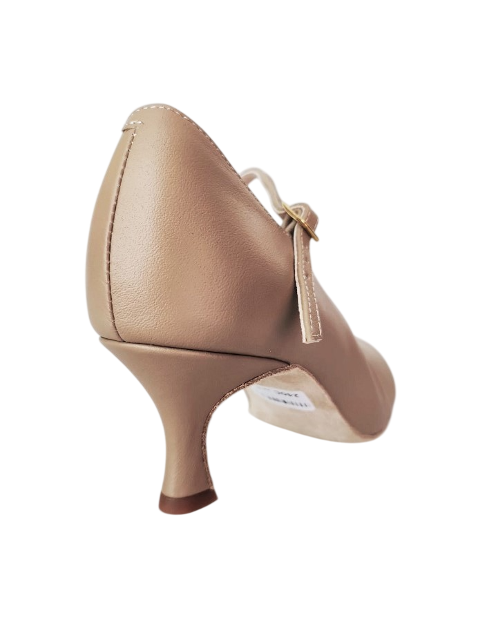 Картинка Туфли женские Dancemaster 011d кожа бежевая 3 каблук 5 см от магазина Линия Танца