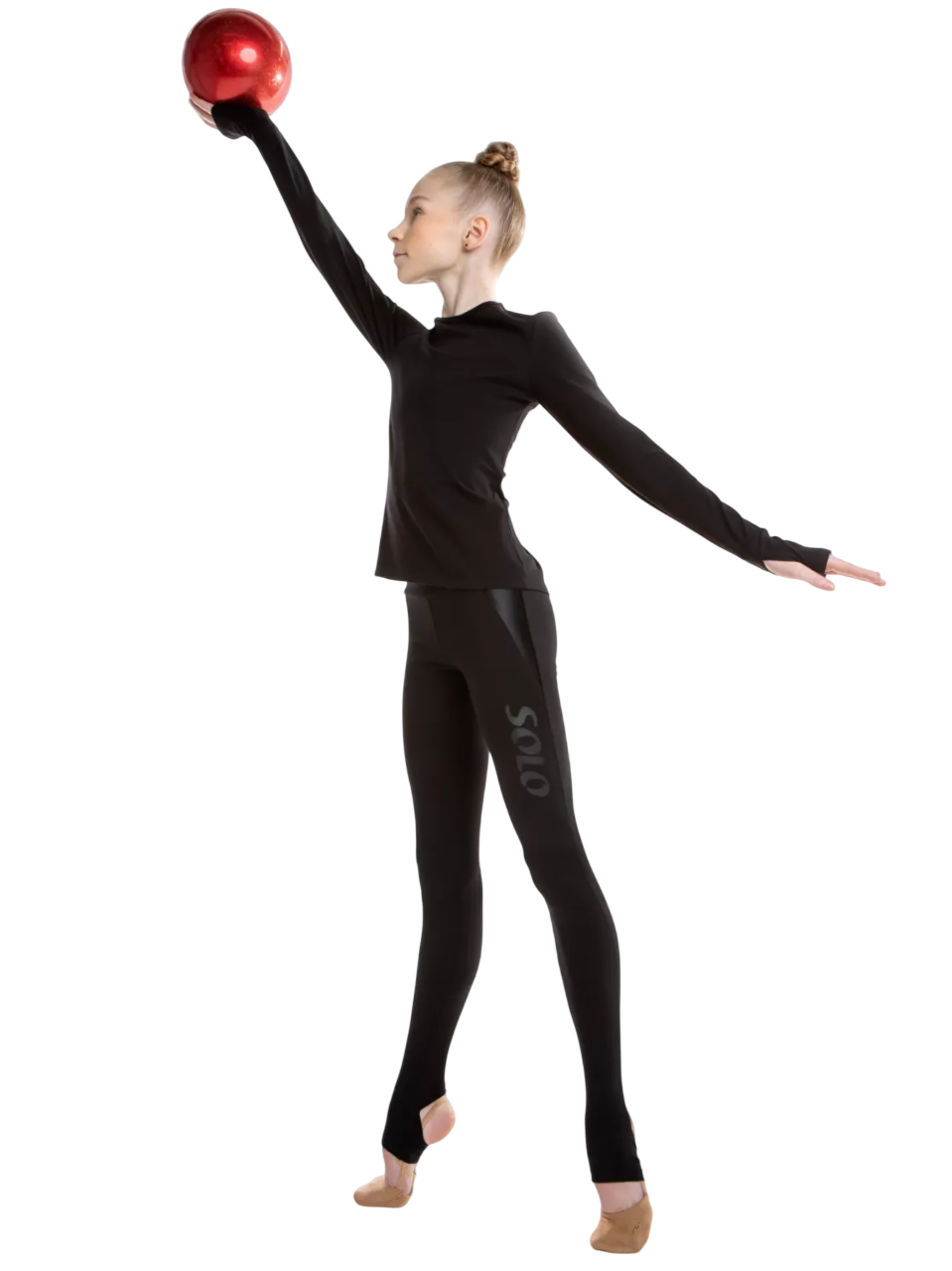 Картинка Легинсы Solo RG712 "Total Black" под пятку от магазина Линия Танца