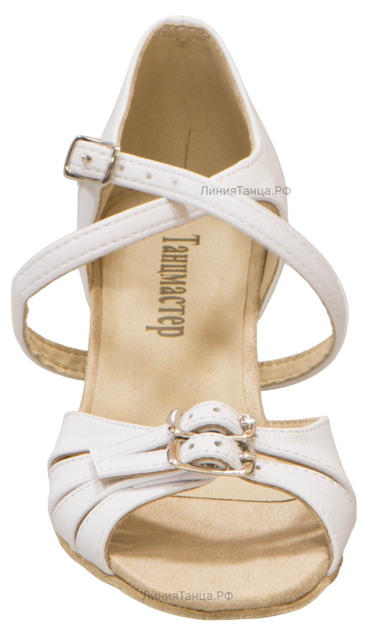 Картинка Туфли рейтинговые Dancemaster 161kd кожа белая от магазина Линия Танца