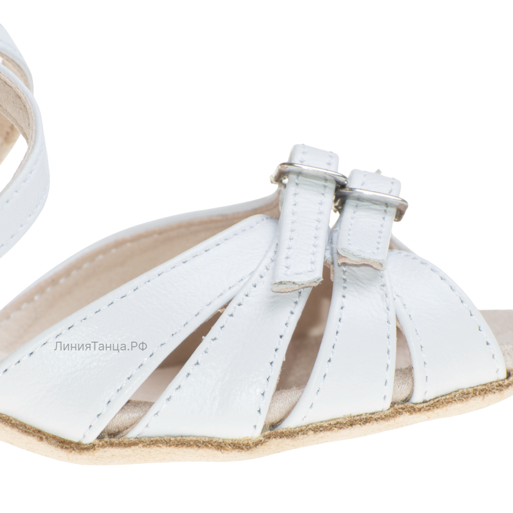 Картинка Туфли рейтинговые Dancemaster 161kd кожа белая от магазина Линия Танца