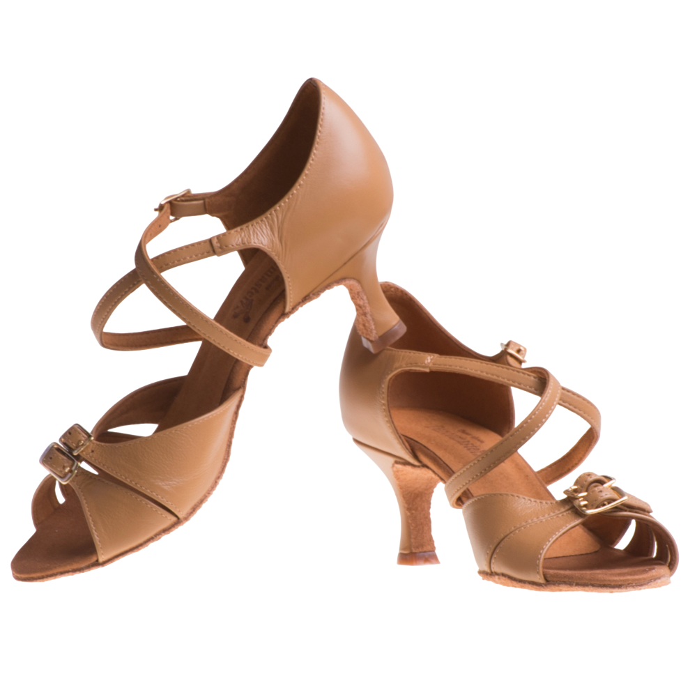 Картинка Туфли женские Dancemaster 161 кожа бежевая каблук 5 см от магазина Линия Танца