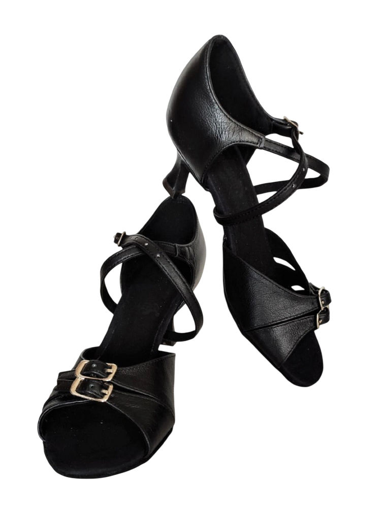 Картинка Туфли женские Dancemaster 161 кожа чёрная каблук 5 см  от магазина Линия Танца