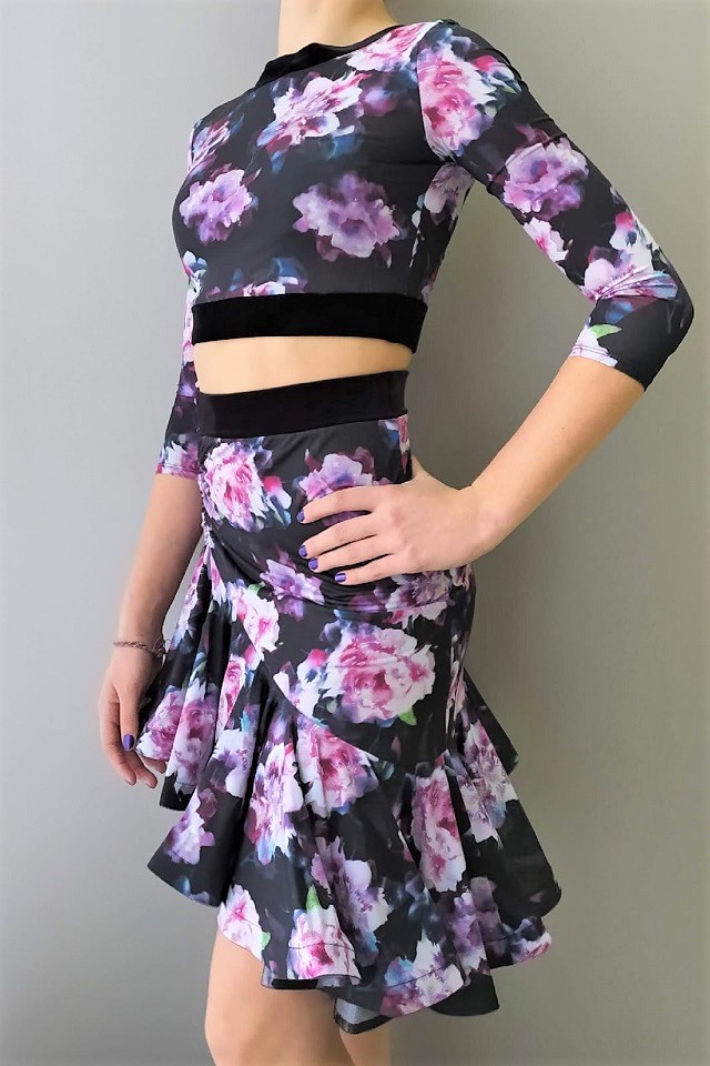 Картинка Юбка Ла Georgia Violet пионы Тц от магазина Линия Танца