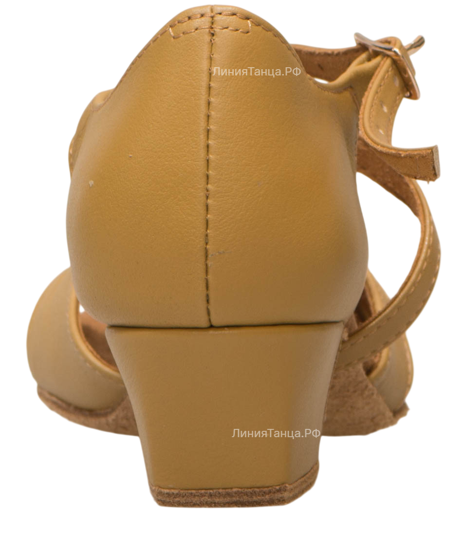 Картинка Туфли рейтинговые Dancemaster 161kd кожа бежевая 1 от магазина Линия Танца