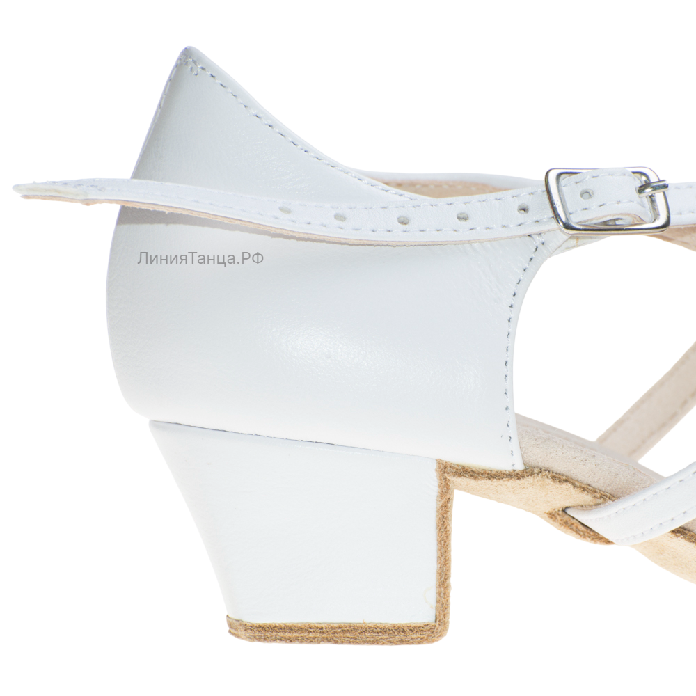 Картинка Туфли рейтинговые Dancemaster 161kd кожа белая от магазина Линия Танца