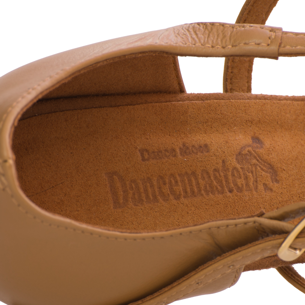 Картинка Туфли женские Dancemaster 161 кожа бежевая каблук 5 см от магазина Линия Танца